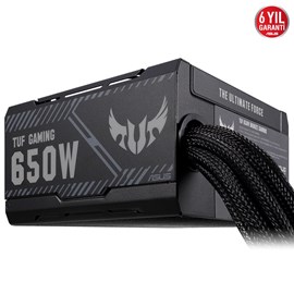  ASUS TUF GAMING 650B 80 PLUS BRONZE 650W GÜÇ KAYNAĞI 6 YIL GARANTİ