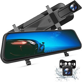 Vantop H610 Aynalı Çift Kamera 10'' IPS Dokunmatik Ekran, Geri Görüş, Park Sönsörü