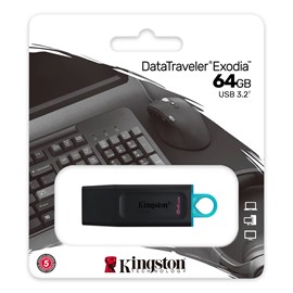 Kingston Data Traveler Exodia DTX/64GB 64GB USB 3.2 Gen 1 Flash Bellek