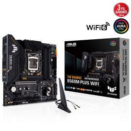 Asus TUF Gaming B560M-Plus WIFI Intel B560 Soket 1200 DDR4 5000(OC)MHz mATX Anakart
