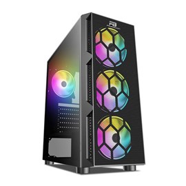 PowerBoost VK-D501M 650w 80+ USB 3.0 ATX Mesh Single Ring Rainbow fan siyah Kasa