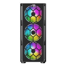 PowerBoost VK-D501M 650w 80+ USB 3.0 ATX Mesh Single Ring Rainbow fan siyah Kasa