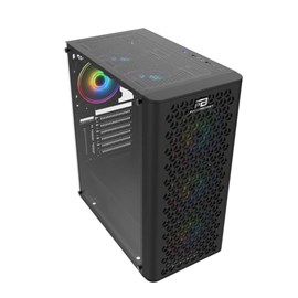 PowerBoost VK-M202B USB 3.0 ATX Mesh RGB fan siyah Kasa  (PSU Yok)