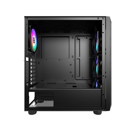 PowerBoost VK-P3380B 550w 80+ USB3.0 ATX Tempered Glass Panel ARGB fan Siyah kasa