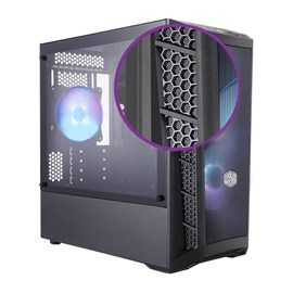 CM MasterBox MB311L V4 600W 80+ RGB 3x120cm Fan, Tempered Glass pencere, Mesh Ön Panel MicroATX Kasa