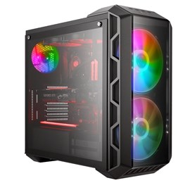 CM MasterCase H500 ARGB 1x120mm, 2x200mm Fanlı, Mesh Akrilik Ön Panel, Tempered Glass MidTower Kasa