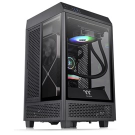 Thermaltake The Tower 100 Siyah 3 x Tempered Glass Pencereli, Mini Tower Oyuncu Kasası CA-1R3-00S1WN-00