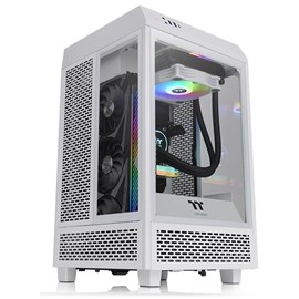 Thermaltake The Tower 100 Beyaz 3 x Tempered Glass Pencereli, Mini ITX Oyuncu Kasası CA-1R3-00S6WN-00