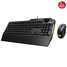 Asus TUF Gaming Combo K1-M3 TR Q RGB USB Kablolu Klavye Mouse Set 