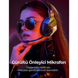 Mpow EG10 7.1 Surround Gürültü Engelleyici Mikrofonlu Surround Oyuncu Kulaklığı PS4/PS5/PC/Xbox Kırmızı