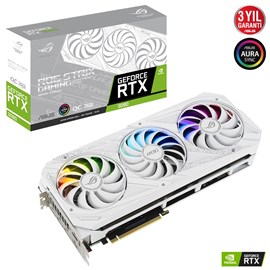 Asus ROG Strix GeForce RTX 3090 OC White ROG-STRIX-RTX3090-O24G-WHITE 24GB GDDR6X 384Bit DX12 Ekran Kartı