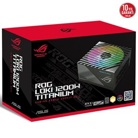 ASUS ROG LOKI SFX-L 1200W TITANIUM MODÜLER ATX 3.1 UYUMLU ARGB FAN PCIe 5.0 10 YIL GARANTI