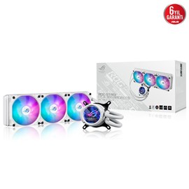 ASUS ROG STRIX LC III 360 ARGB LCD CPU SIVI SOĞUTUCU, 2.1" IPS LCD, ASETEK'İN YENİ GEN7 V2 POMPASI VE PREMIUM ROG ARGB FANLAR BEYAZ 6 YIL GARANTİ