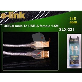 S-Link SLX-321 1.5M Usb 2.0 Uzatma Kablosu Kutulu