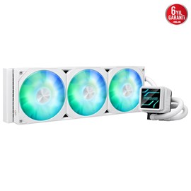 ASUS PRIME LC 360 ARGB SIVI SOĞUTUCUARGB FANLAR VE AURA AYDINLATMA BEYAZ 6 YIL GARANTİ