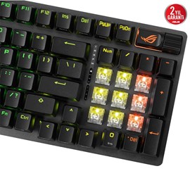 ASUS ROG STRIX SCOPE II 96 WL/NX SNOW/PBT/UK WIRELESS 3 FARKLI BAĞLANTI ROG NX SNOW MEKANİK SWITCH AURA SYNC RGB İNGİLİZCE