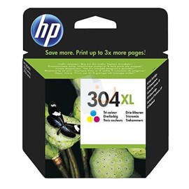 HP N9K07AE 304XL Üç Renkli Orijinal Mürekkep Kartuşu 3700