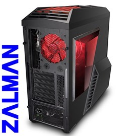 Zalman Z11 Plus HF1 Mid Tower 5x Red Fanlı PSUsuz Atx Siyah Kasa