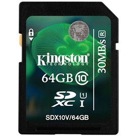 Kingston SDX10V/64GB 64GB SDXC Class 10 UHS-I Bellek Kartı