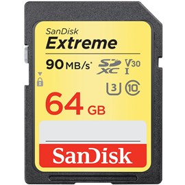 SanDisk SDSDXVE-064G-GNCIN Extreme SD 64GB SDXC UHS-I U3 90Mb/Sn Bellek Kartı