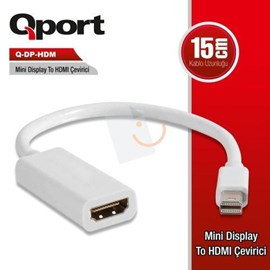 Qport Q-DP-HDM Mini Display Port HDMI Çevirici Adaptör