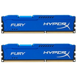 HyperX HX316C10FK2/16 Fury Blue 16GB Kit (2x8GB) 1600MHz DDR3 CL10 PnP Dual Kit