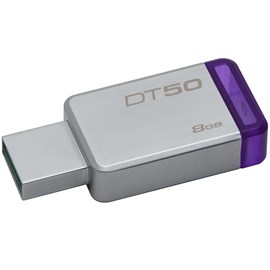 Kingston DT50/8GB DataTraveler 50 8GB Mor USB 3.1 Metal Usb Bellek