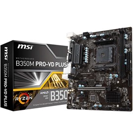 MSI B350M PRO-VD PLUS DDR4 DVI D-Sub 16x AM4 mATX