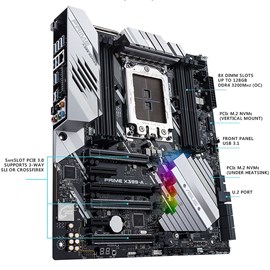 Asus PRIME X399-A DDR4 M.2 U.2 Aura Sync 16x SocketTR4 E-ATX