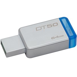Kingston DT50/64GB DataTraveler 50 64GB Mavi USB 3.1 Metal Usb Bellek