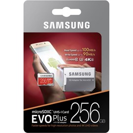 Samsung MB-MC256GA/EU Evo Plus 256GB microSDXC UHS-1 C10 100MB Bellek Kartı