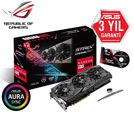 Asus ROG-STRIX-RX580-T8G-GAMING Radeon RX 580 TOP Edition 8GB GDDR5 256Bit 16x