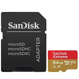 SanDisk SDSQXAF-064G-GN6AA Extreme 64GB microSDXC UHS-I 100MB C10 U3 V30 Bellek Kartı