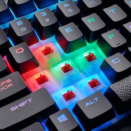 Corsair CH-9102010-TR K68 RGB Işıklı Mekanik Gaming Q TR Klavye - Cherry MX Red