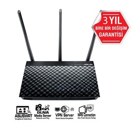 Asus DSL-AC750 Çift-Bant ADSL/VDSL Wi-Fi Kablosuz Modem Router