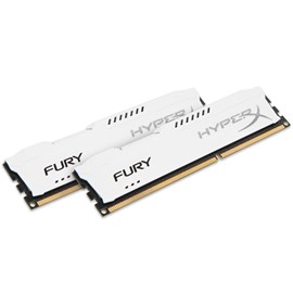 HyperX HX318C10FWK2/8 Fury White 8GB (2x4GB) 1866MHz DDR3 CL10 PnP Dual Kit