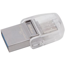 Kingston DTDUO3C/64GB DataTraveler microDuo 3C 64GB Usb-USB Type-C 3.1 Flash Bellek