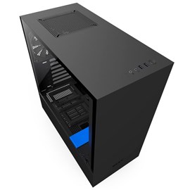 NZXT CA-H500B-BL H500 Mat Siyah-Mavi Temperli Cam ATX PSUsuz Kasa