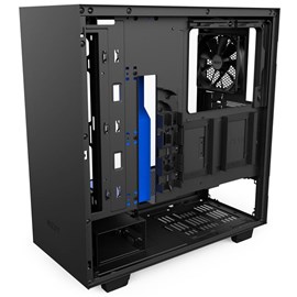 NZXT CA-H500B-BL H500 Mat Siyah-Mavi Temperli Cam ATX PSUsuz Kasa