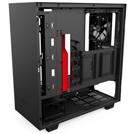 NZXT CA-H500B-BR H500 Mat Siyah-Kırmızı Temperli Cam ATX PSUsuz Kasa