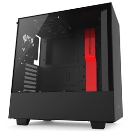 NZXT CA-H500B-BR H500 Mat Siyah-Kırmızı Temperli Cam ATX PSUsuz Kasa