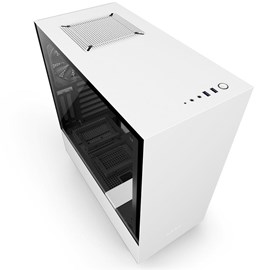 NZXT CA-H500W-W1 H500i Mat Beyaz Temperli Cam RGB Akıllı ATX PSUsuz Kasa