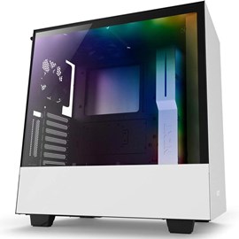 NZXT CA-H500W-W1 H500i Mat Beyaz Temperli Cam RGB Akıllı ATX PSUsuz Kasa