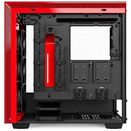 NZXT CA-H700B-BR H700 Mat Siyah-Kırmızı Temperli Cam ATX PSUsuz Kasa