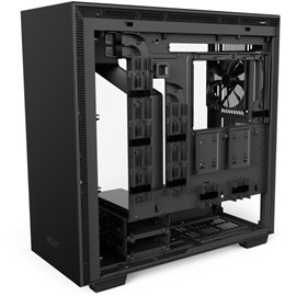 NZXT CA-H700W-BB H700i Mat Siyah Temperli Cam RGB Akıllı ATX PSUsuz Kasa