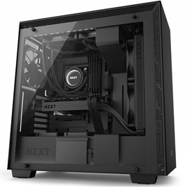 NZXT CA-H700W-BB H700i Mat Siyah Temperli Cam RGB Akıllı ATX PSUsuz Kasa