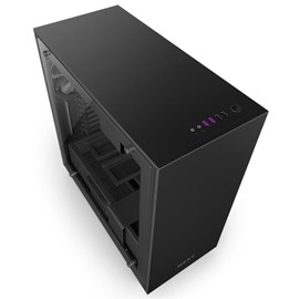 NZXT CA-H700W-BB H700i Mat Siyah Temperli Cam RGB Akıllı ATX PSUsuz Kasa