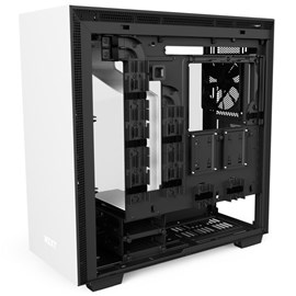 NZXT CA-H700W-WB H700i Mat Beyaz Temperli Cam RGB Akıllı ATX PSUsuz Kasa