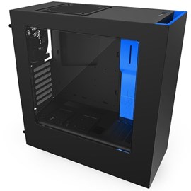 NZXT CA-S340MB-GB S340 Siyah-Mavi Pencereli ATX PSUsuz Kasa