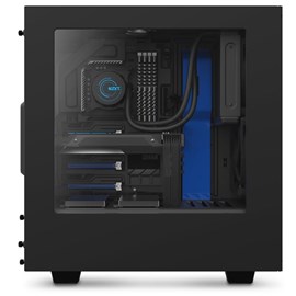 NZXT CA-S340MB-GB S340 Siyah-Mavi Pencereli ATX PSUsuz Kasa